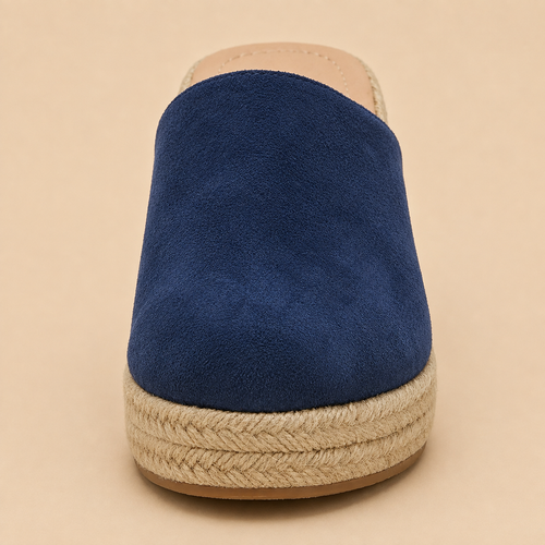 Espadrille Wedge Sandals Women's Slip-On Mule Jute Trim Non-Slip Soe