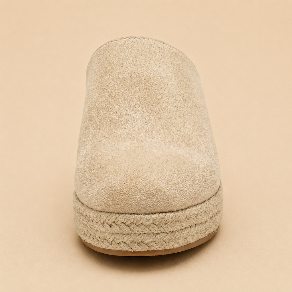 Espadrille Wedge Sandals Women's Slip-On Mule Jute Trim Non-Slip Soe