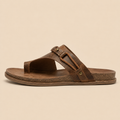 Slide Sandals Women's Vegan Leather Cushioned Footbed Slip-On Open Toe Flat Summer Casual