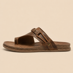 Slide Sandals Women's Vegan Leather Cushioned Footbed Slip-On Open Toe Flat Summer Casual