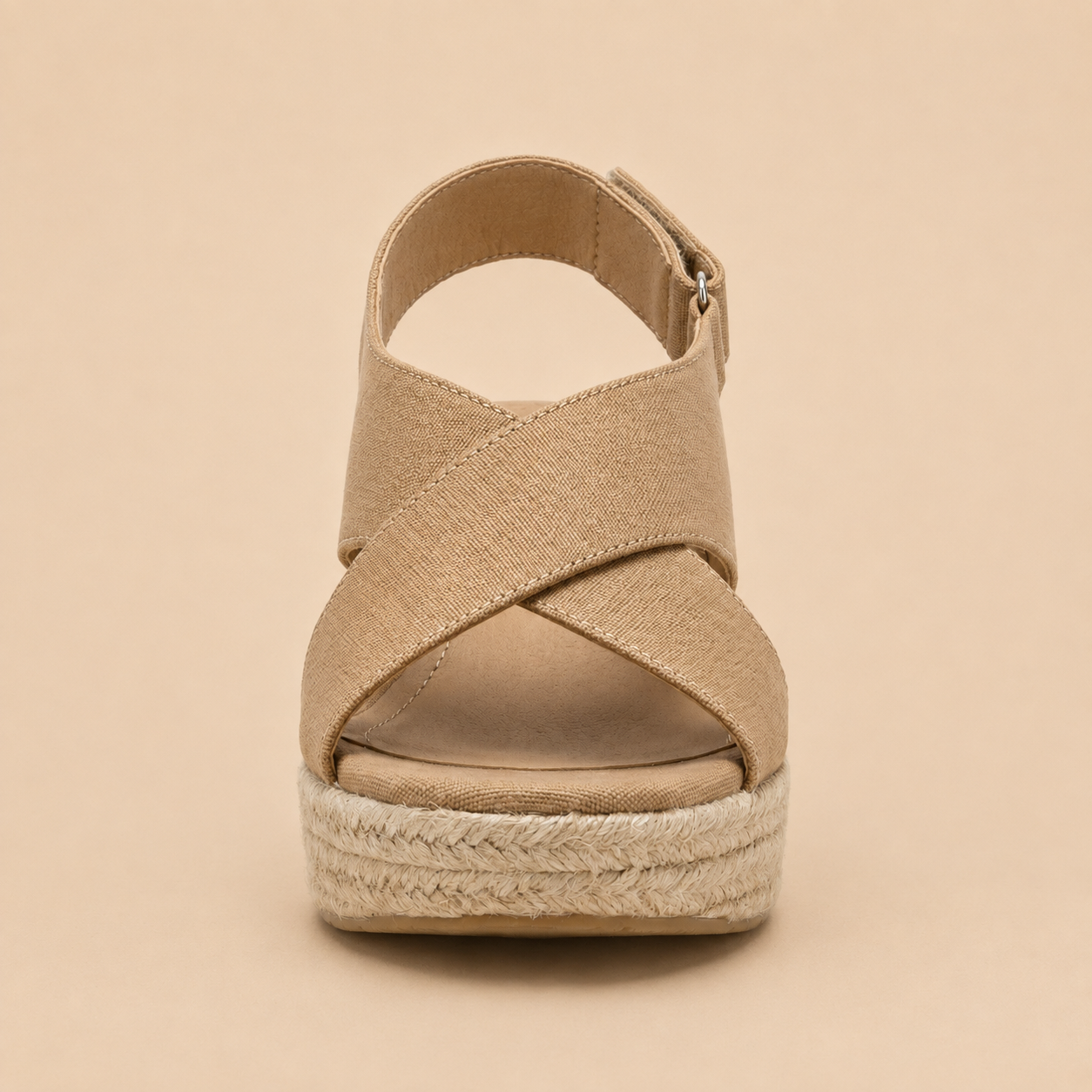 Wedge Espadrilles Women's Jute Trim Slip-On Open Toe Ankle Summer Casual Everyday Shoes