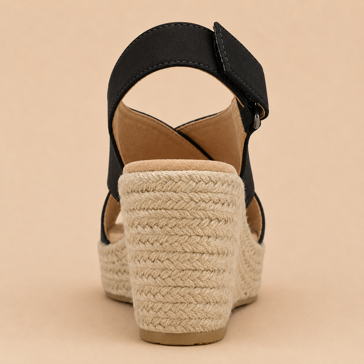 Wedge Espadrilles Women's Jute Trim Slip-On Open Toe Ankle Summer Casual Everyday Shoes